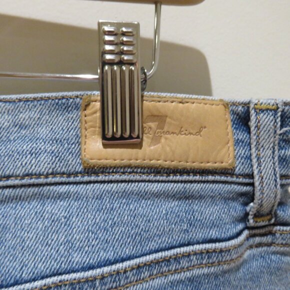 7 FOR ALL MANKIND High Waist Josefina Jeans in Light Blue Denim Casual - Picture 8 of 10